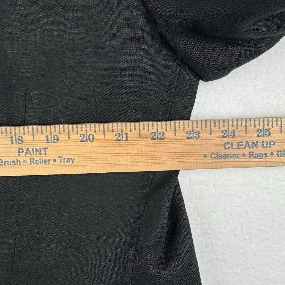 Tasso Elba Men’s Blazer Jacket 100% Linen Lightweight Black XLarge 45-47